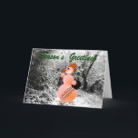 EMO Snowman die een Wenskaart met kerstbomen krijg Feestdagen Kaart<br><div class="desc">Alternatief wenskaart voor de EMO's in je leven. Een grappige emo-sneeuwman in het bos die op zoek is naar de perfecte boom voor Kerstmis.</div>