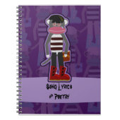 Emo Sock Monkey Cartoon Fun Art Design Notitieboek (Voorkant)