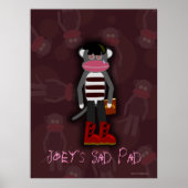 Emo Sock Monkey Character  Poster (Voorkant)