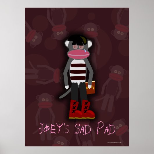 Emo Sock Monkey Character Poster (Voorkant)
