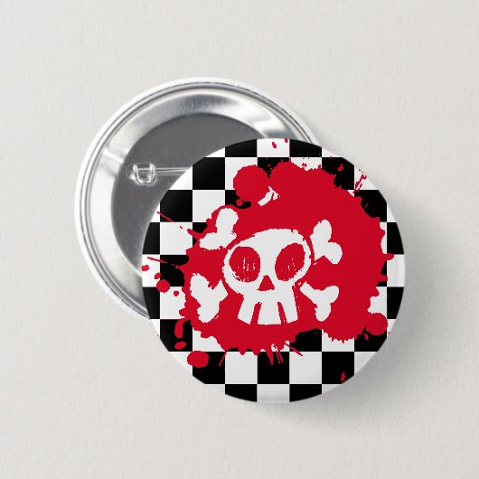 Emo Splatter Ronde Button 5,7 Cm (Voorkant /achterkant)