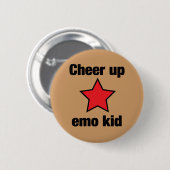 Emo Star Ronde Button 5,7 Cm (Voorkant /achterkant)