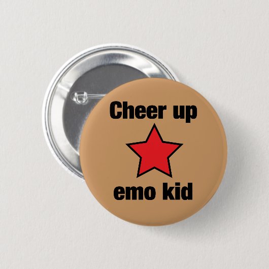 Emo Star Ronde Button 5,7 Cm (Voorkant /achterkant)