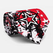 Emo Star Splatter Stropdas (Opgerold)