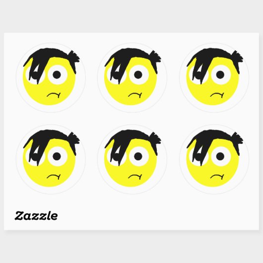 Emo-Sticker Ronde Sticker (Vel)