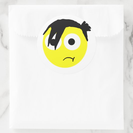 Emo-Sticker Ronde Sticker (Tas)