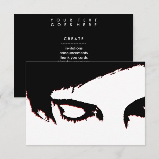 emo-stijl kaart (Voorkant / Achterkant)