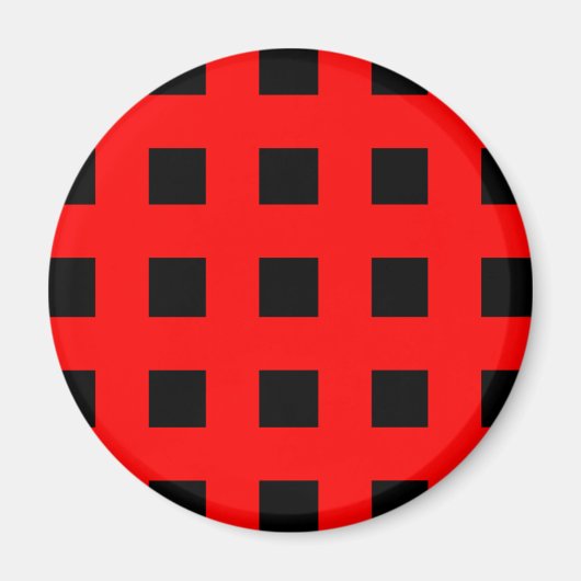Emo Stripes Red & Black - Alternative Grunge Rock Magneet (Voorkant)