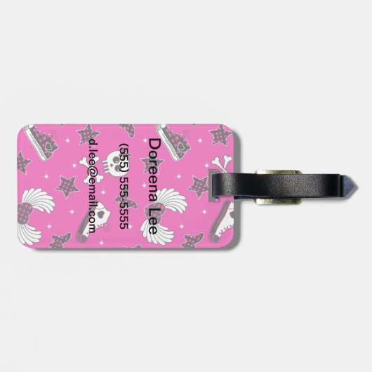 Emo-symbolen Bagagelabel (Achterkant horizontaal)