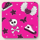 Emo-symbolen Bier Onderzetter (Voorkant)