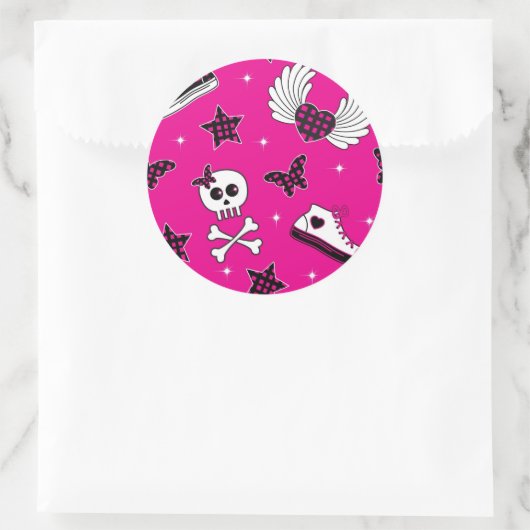 Emo-symbolen Ronde Sticker (Tas)