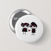 Emo verliefd ronde button 5,7 cm (Voorkant /achterkant)