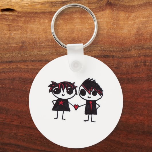 Emo verliefd sleutelhanger (Voorkant)