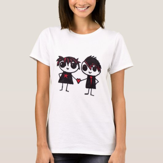 Emo verliefd t-shirt (Voorkant)