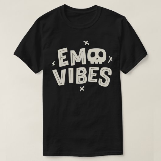 Emo Vibes pasta Gothic Emo Punk kleding met Emo Go T-shirt (Design voorkant)