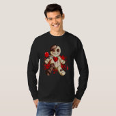 Emo Voodoo Horror Enge Doll Naald Hart T-shirt (Voorkant volledig)