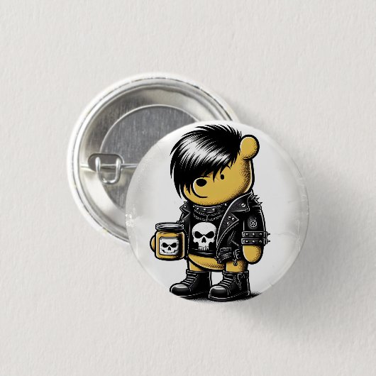 Emo Winnie de Poeh 1 Ronde Button 3,2 Cm (Voorkant /achterkant)