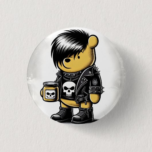 Emo Winnie de Poeh 1 Ronde Button 3,2 Cm (Voorkant)