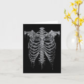 Emo Y2k Grunge Esthetische Rib Cage Gothic Hallowe Kaart (Gele Bloem)