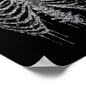Emo Y2k Grunge Esthetische Rib Cage Gothic Hallowe Poster (Hoek)