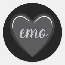 Emo Zwart en Grijs Hart Grafisch