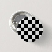 Emo Zwart & Wit Checkerboard Ronde Button 3,2 Cm (Voorkant /achterkant)