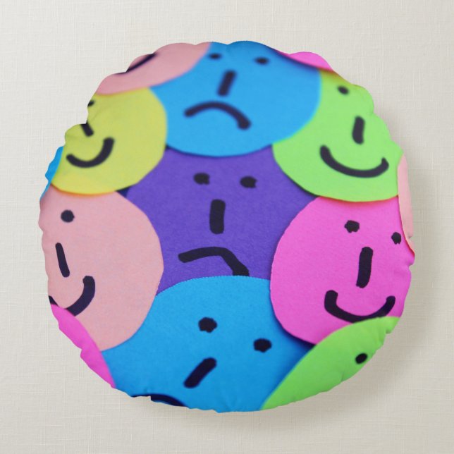 Emociones Rond Kussen (Voorkant)