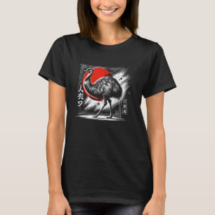 Emoe. Cool Sumi e Dier Zonsondergang. T-shirt