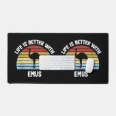 Emoe met Duitse tekst Het leven is beter Bureaumat (Keyboard & Muis)