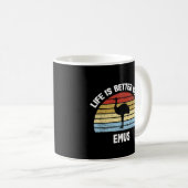 Emoe met Duitse tekst Het leven is beter Koffiemok (Voorkant rechts)