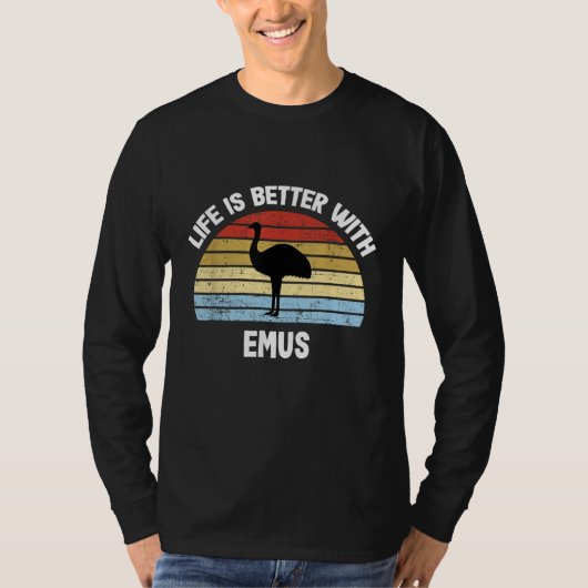 Emoe met Duitse tekst Het leven is beter T-shirt (Voorkant)
