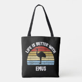 Emoe met Nederlandse tekst Het leven is beter Tote Bag (Achterkant)