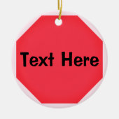 Emoji Aangepast stopteken Keramisch Ornament (Voorkant)