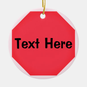 Emoji Aangepast stopteken Keramisch Ornament