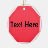 Emoji Aangepast stopteken Keramisch Ornament (Links)