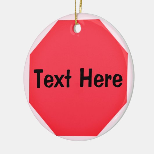 Emoji Aangepast stopteken Keramisch Ornament (Links)