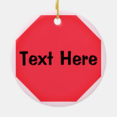 Emoji Aangepast stopteken Keramisch Ornament (Achterkant)