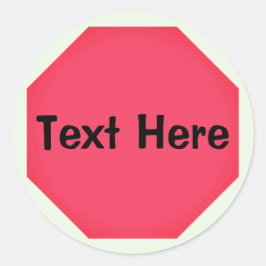 Emoji Aangepast stopteken Ronde Sticker