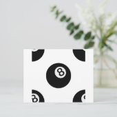 emoji acht ball briefkaart (Staand voorkant)