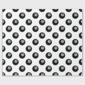 emoji acht ball cadeaupapier (Vlak)
