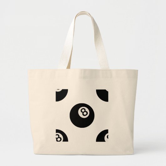 emoji acht ball grote tote bag (Voorkant)