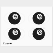 emoji acht ball ovale sticker (Vel)