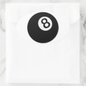 emoji acht ball ovale sticker (Tas)