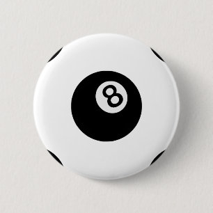 emoji acht ball ronde button 5,7 cm