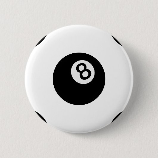 emoji acht ball ronde button 5,7 cm (Voorkant)