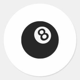emoji acht ball ronde sticker