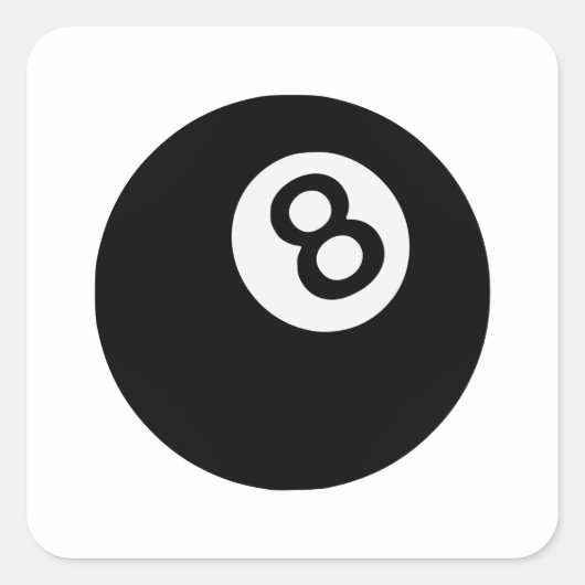 emoji acht ball vierkante sticker (Voorkant)