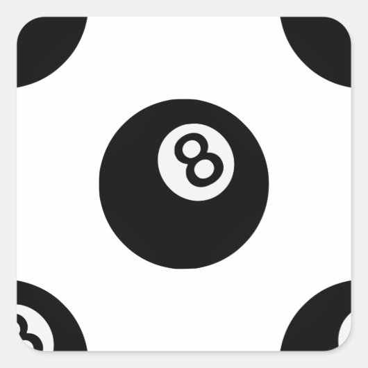 emoji acht ball vierkante sticker (Voorkant)