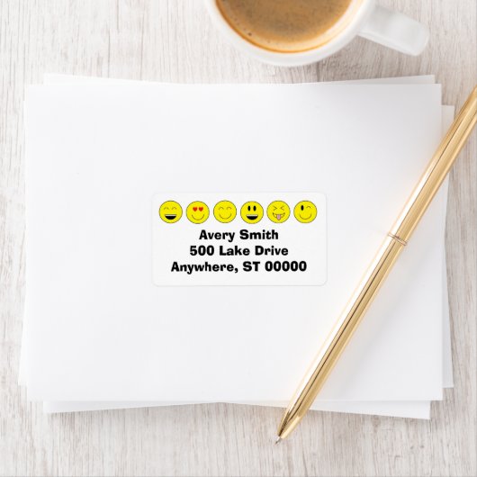 Emoji-Adresetiketten Etiket (Insitu)
