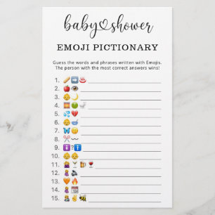 Emoji afbeelding game baby shower